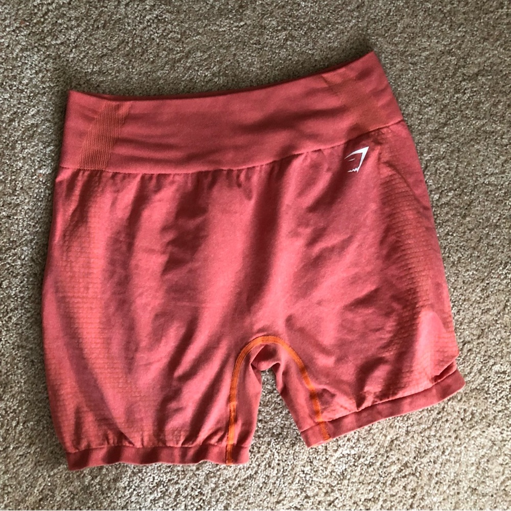 Gymshark shorts biking tight orange pink salmon xl